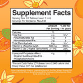 Close-up of MaryRuth Liposomal Vitamin C label showing 500mg per serving